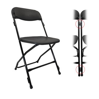 Black Linking Folding Chair