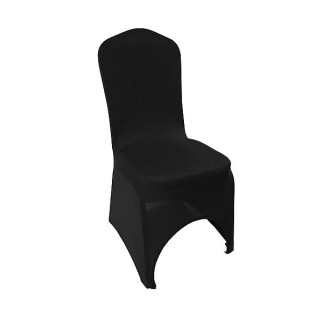 Black Stretch Chair Cover High Arch