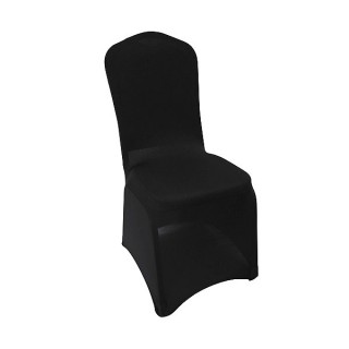 Black Stretch Chair Cover Low Arch