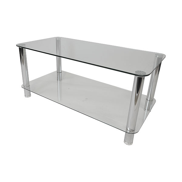 Two Tier Glass & Chrome Coffee Table
