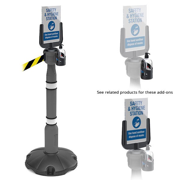 Retractable Queuing System Post
