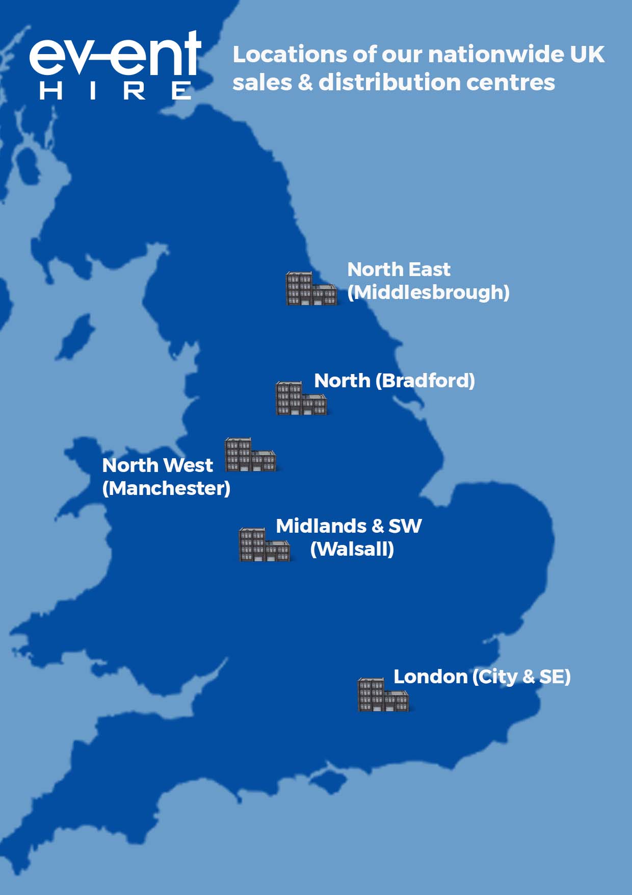 Event Hire Company Locations 2021