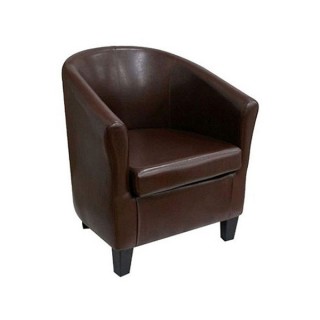 Club Chair Brown Leather