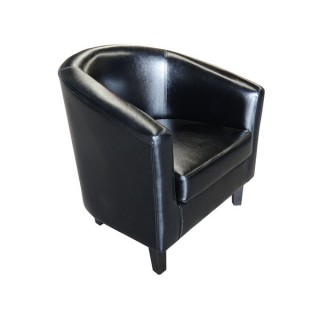 Club Chair Black Leather