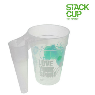 STACK-CUP™ Love Your Sport Polypropylene Reusable Half Pint To Line (12oz)