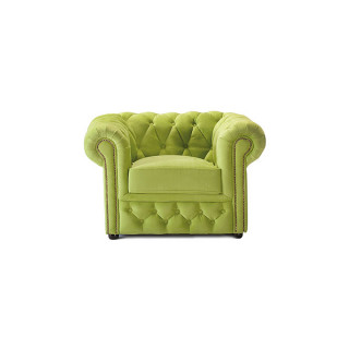 Lime Fabric Chesterfield Armchair
