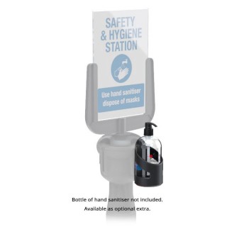 Bottle Holder For Retractable Queuing System