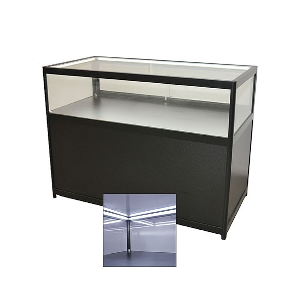 Low Black Jewellery Showcase With Cabinet