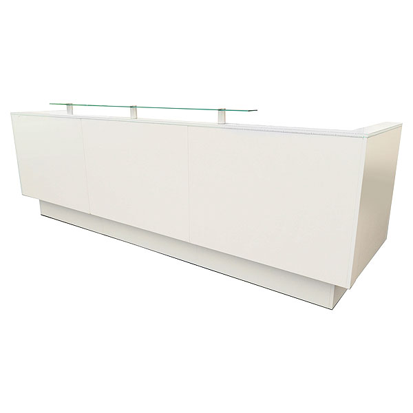 3m Welcome Reception Desk With Front Perspex Shelf
