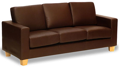 Brown Leather Settee Hire