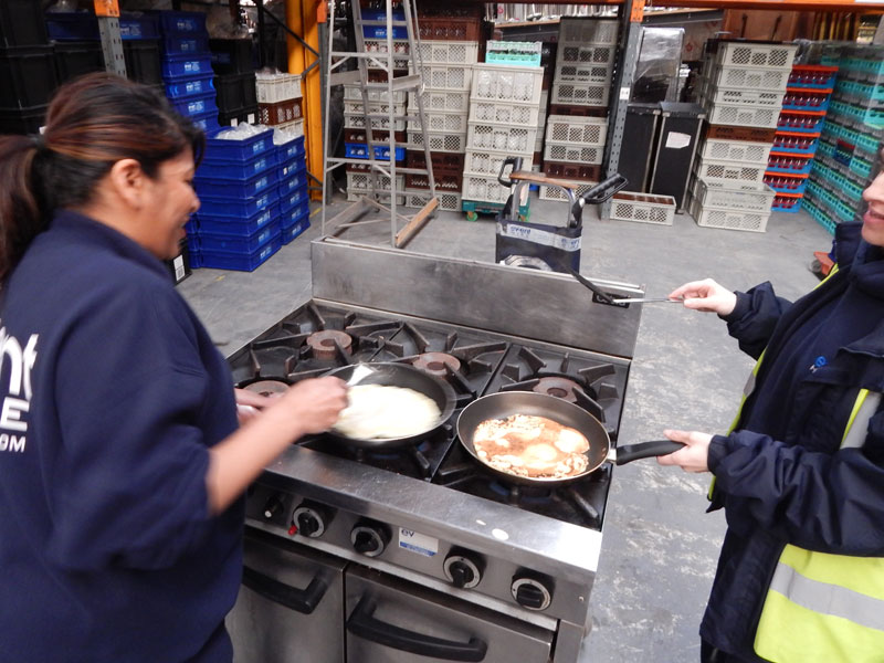 Cooking pancakes Event Hire UK