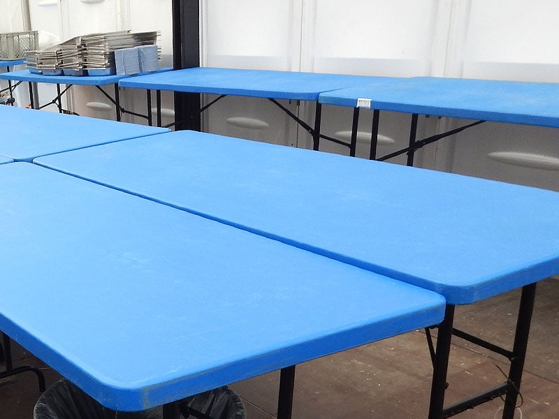 kitchen prep tables