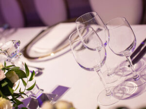 stylish wine glass hire