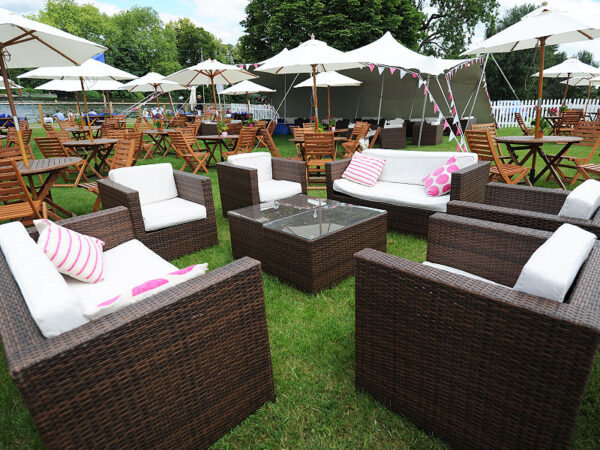 chelsea rattan armchairs and chelsea sofas and chelsea coffee tables at the henley royal regatta