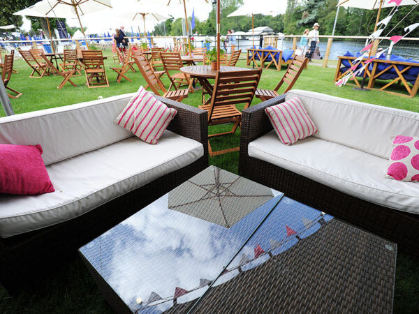 chelsea rattan coffee tables with chelsea 2 seater sofas at the henley regatta