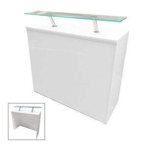 Modular White Reception Desk 500