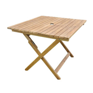 square hardwood folding table