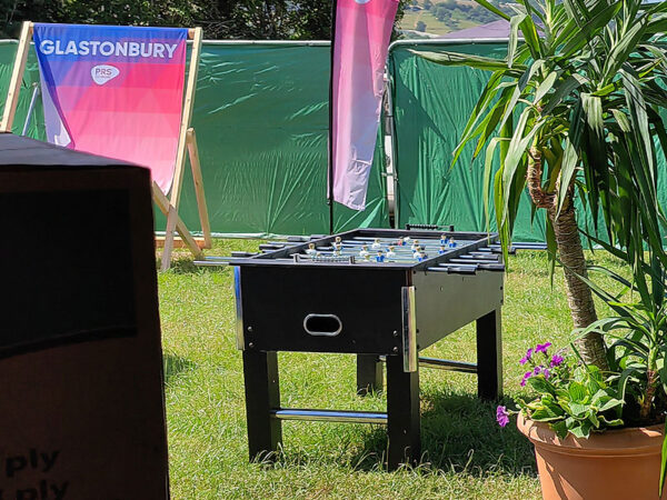 table football at a music festival