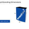 branding dimensions for half curved starlight bar unit