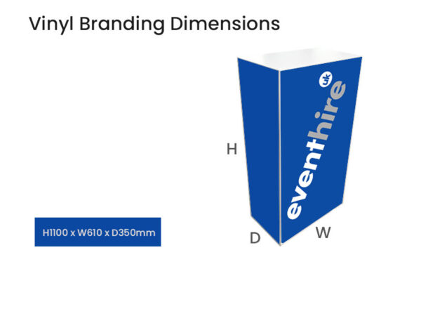 branding dimensions for wooden plinth