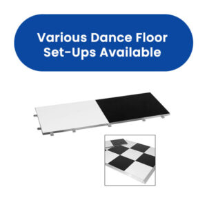 black & white dance floor set
