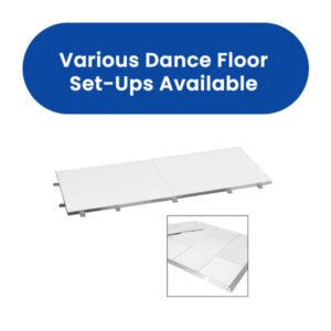 white dance floor set