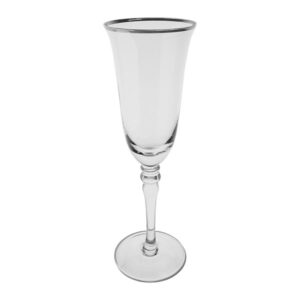 Silver Rim Champagne Glass 7oz