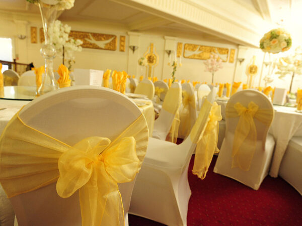 CHAIR COVER YELLOW TIES 1