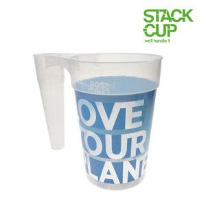 Reusable STACK-CUP Love Your Planet Pint To Line 22oz