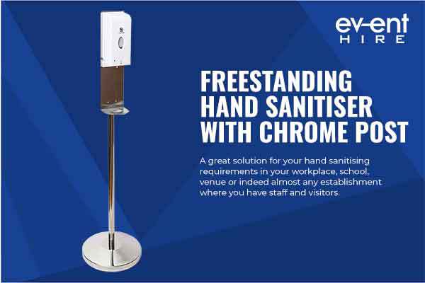 Chrome hand sanitiser dispenser added to range