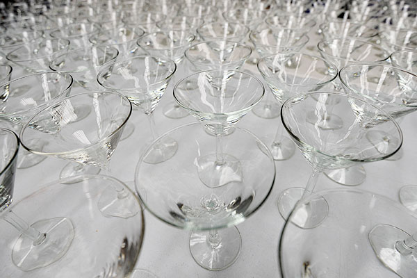 The complete range of cocktail glass hire