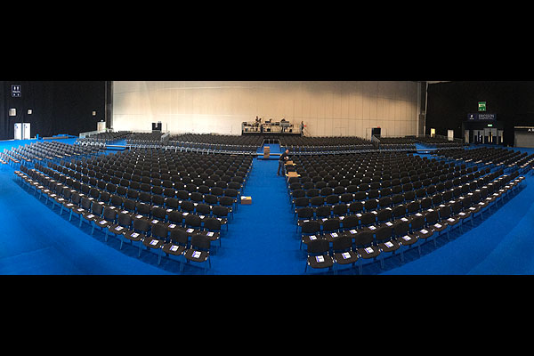1,200 linking ISO chairs set-up at Ricoh Arena