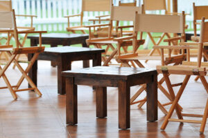 Rustic dark oak coffee tables