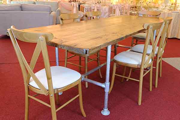 8ft scaffold dining table