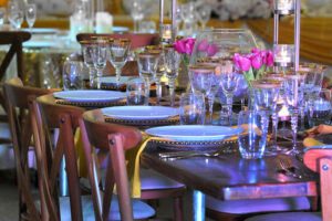 Scaffold dining tables