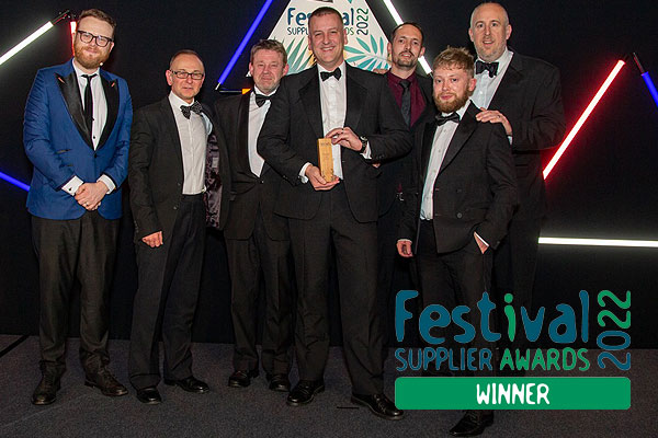 Event Hire UK scoops the 'Best Backstage / VIP Supplier' at Festival Supplier Awards 2022