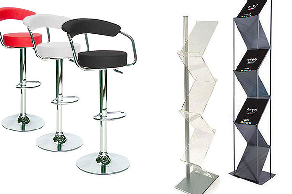 Additions to bar stools range & literature racks