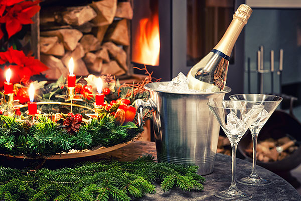 What glassware hire is popular at Christmas