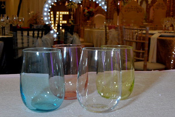 Range of Luna coloured water glasses