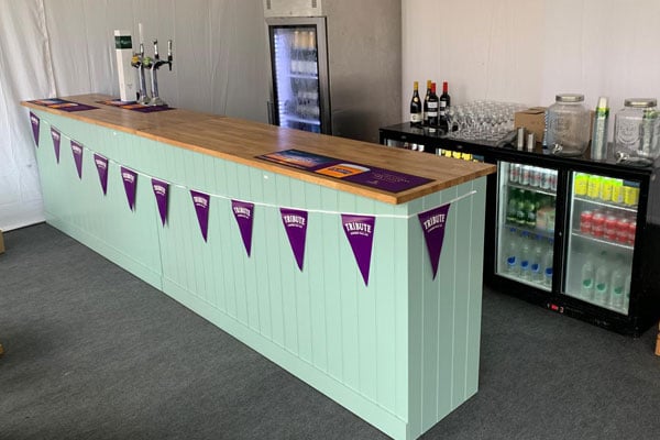 Country kitchen style bar hire