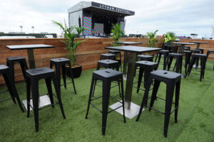 Create stylish guest areas with Tolix stools & Piazza poseur tables
