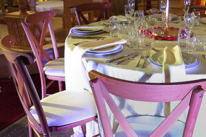 Cross back chairs for something different