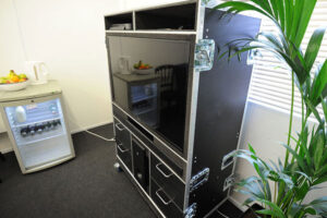 Entertainment hubs for artists' dressing rooms