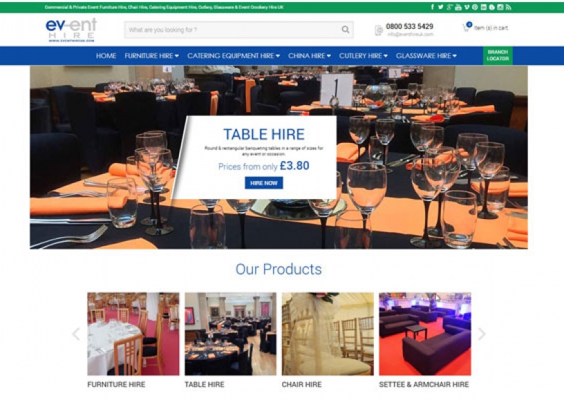 New look for Event Hire UK website