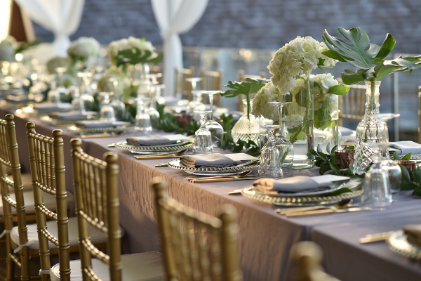 Gold Chiavari chairs are hugely popular