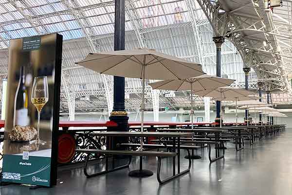 Outdoor furniture indoors for creative event & exhibition spaces