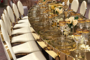 Gold Louis chair hire