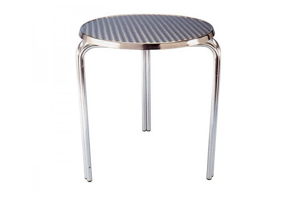 Aluminium low cafe stackable tables