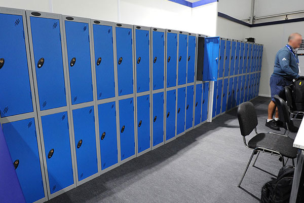Blue & grey 2 door lockers