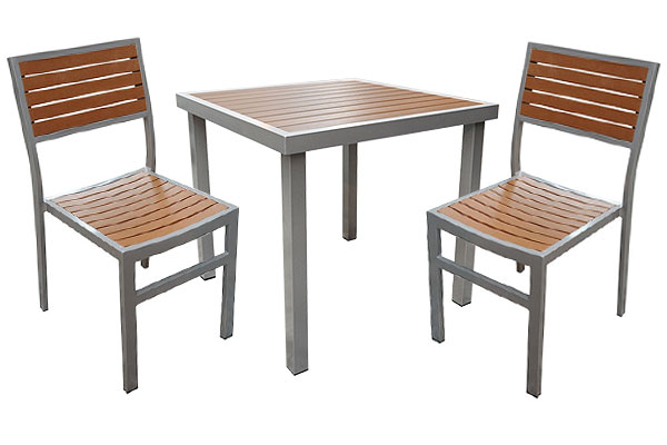 Nova outdoor teak tables and chairs